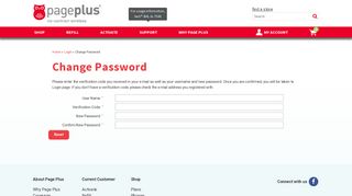 Change Password | Page Plus Cellular