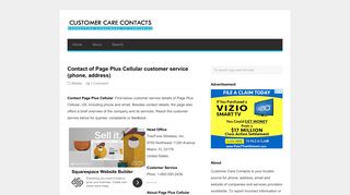 Contact of Page Plus Cellular customer service (phone, address ...