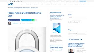 Restrict Pages in WordPress to Require a Login » Martech Zone