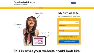 Create your Website for Free - 100% for Free