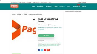 Page MFBank Group Loans - icomparemoney