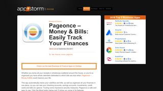 Pageonce – Money & Bills: Easily Track Your Finances « iPhone ...