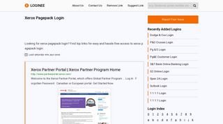 Xerox Pagepack Login