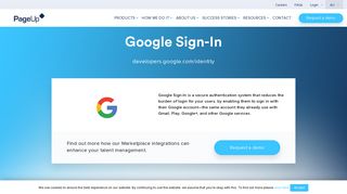 Google Sign-in- PageUp Marketplace