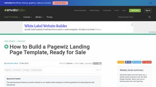 How to Build a Pagewiz Landing Page Template, Ready for Sale