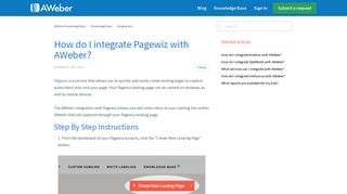 How do I integrate Pagewiz with AWeber? – AWeber Knowledge Base