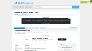 pahofcuhb.com at WI. PAHO/WHO NetBranch Login - Website Informer