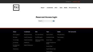 Restricted Access Login - PAI Partners