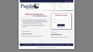 Login Here - Complete Free Paid Surveys Online With Panda Research
