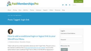 Posts Tagged: login link | Paid Memberships Pro