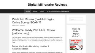 Paid Club Review (paidclub.org) - Online Survey SCAM??