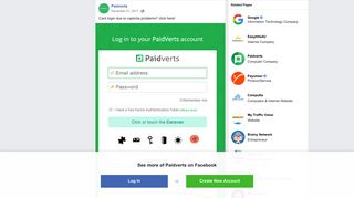 Paidverts - Cant login due to captcha problems? click here! | Facebook