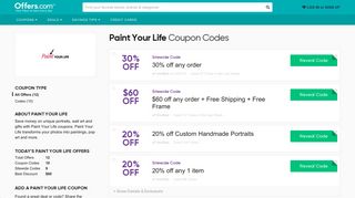$60 off Paint Your Life Coupons & Promo Codes 2019 - Offers.com