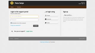 Login to the support portal - Paisa Swipe - Freshdesk