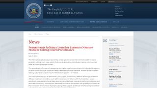 News | News & Statistics | Unified Judicial System of Pennsylvania