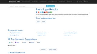 Pajcis login Results For Websites Listing - SiteLinks.Info