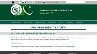 Pakistani Identity Cards | Consulate General Of Pakistan