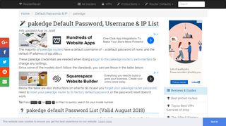 pakedge Default Password, Login & IP List (updated August 2018 ...
