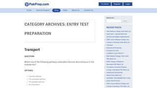 Entry Test Preparation | Pakprep Blogs