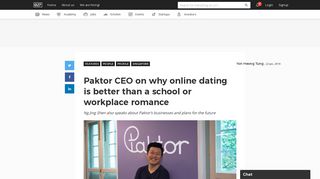 Paktor CEO on why online dating is better than a school or workplace ...