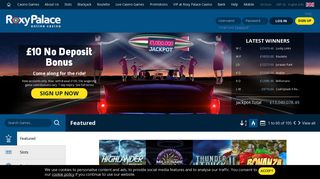 Roxy Palace: The UK's Best Online Casino | 100% to £100 Plus 50 ...