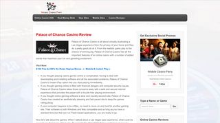 Palace of Chance Casino Review - $150 Free Bonus