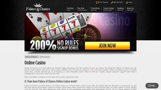 Online Casino: Hit $50,000 Jackpot at Palace of Chance Online Casino