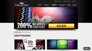 Palace of Chance Casino Promotions and Bonus Codes Online