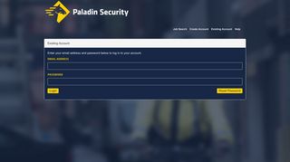 Login - Paladin Security