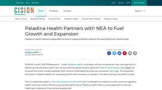 Paladina Health Partners with NEA to Fuel Growth and Expansion