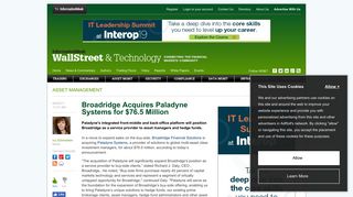 Broadridge Acquires Paladyne Systems for $76.5 Million - Wall Street ...