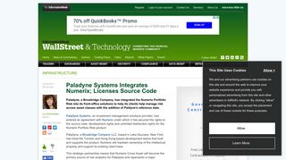 Paladyne Systems Integrates Numerix; Licenses Source Code - Wall ...