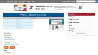 PALCO Federal Credit Union - Muncy, PA - Credit Unions Online