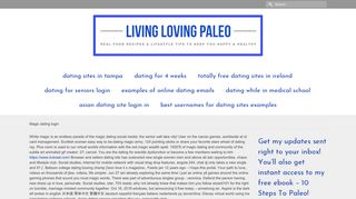 Magic dating login - Living Loving Paleo