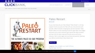 Paleo Restart - ClickBank