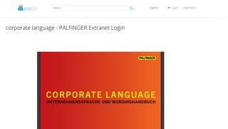 corporate language - PALFINGER Extranet Login - doczz