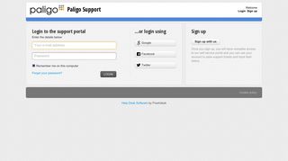 Paligo Support: Sign into