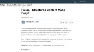 Paligo - Structured Content Made Easy? - LinkedIn