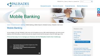 Mobile Banking - Palisades Credit Union