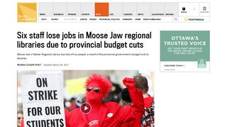 Six staff lose jobs in Moose Jaw regional libraries due to budget cuts ...