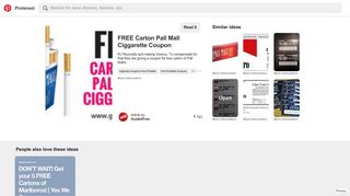 FREE Carton Pall Mall Ciggarette Coupon | Coupons | Pinterest | Free ...