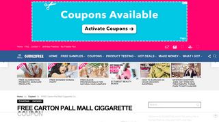 FREE Carton Pall Mall Ciggarette Coupon • Guide2Free Samples