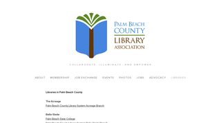 Libraries — Palm Beach County Library Association