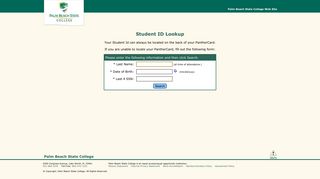 Palm Beach State College - Student ID Lookup
