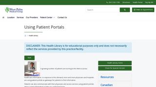 Using Patient Portals | West Palm Medical Group