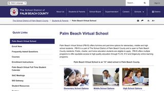 Palm Beach Virtual School - The School District of Palm Beach County