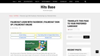 Palmchat Login With Facebook | Palmchat Sign Up | Palmchat Online