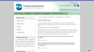Online Bill Pay | Palmdale Water District