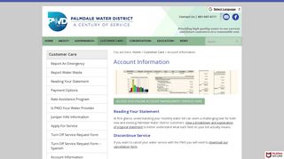 Account Information | Palmdale Water District