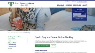 Personal Online Banking | SC Internet Banking | First Palmetto Bank